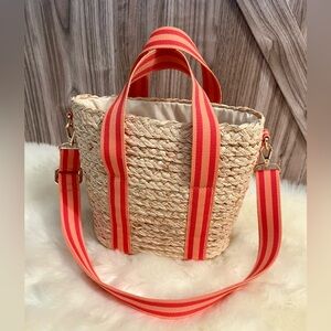 J. Crew Factory Raffia Straw Mini Tote Bag